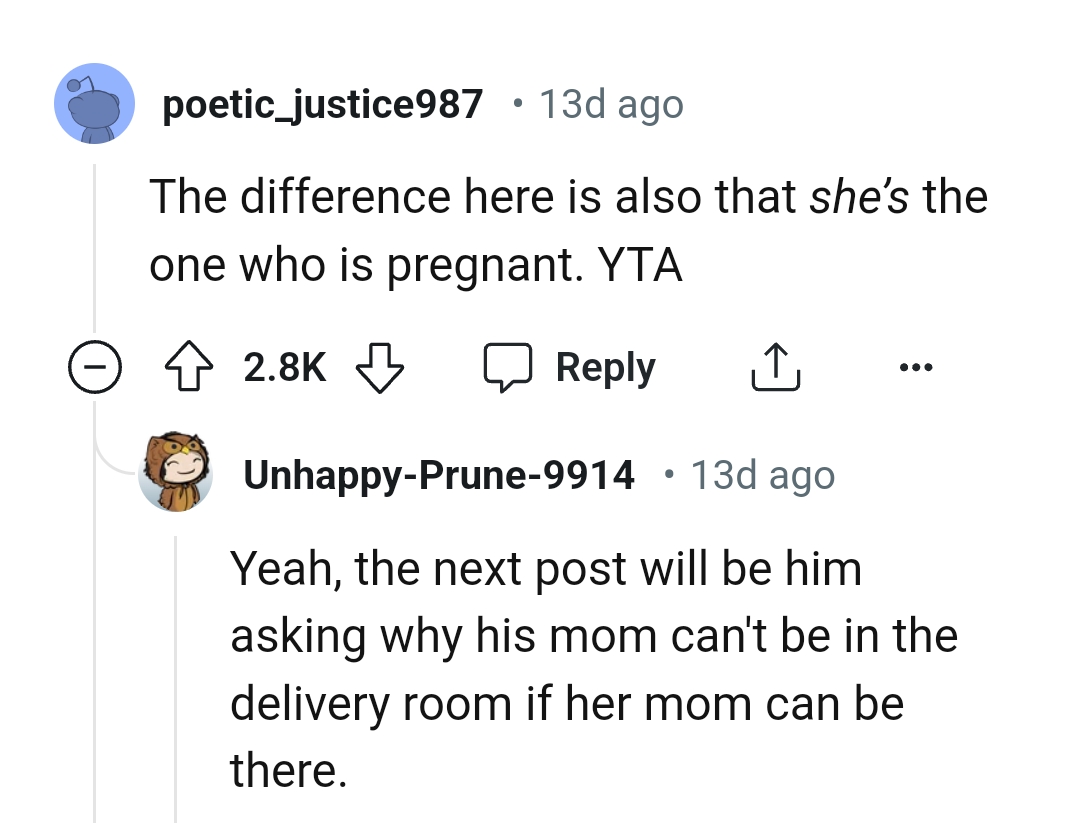 She's the one who is pregnant