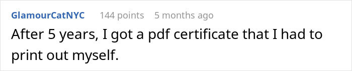 PDF certificate
