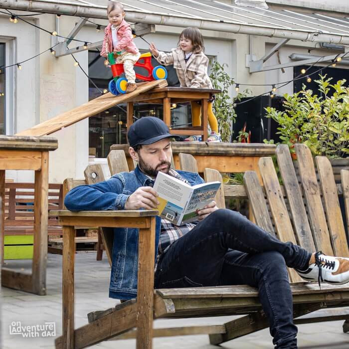 15. Dad’s Reading So The Kids Can Do Whatever They Want