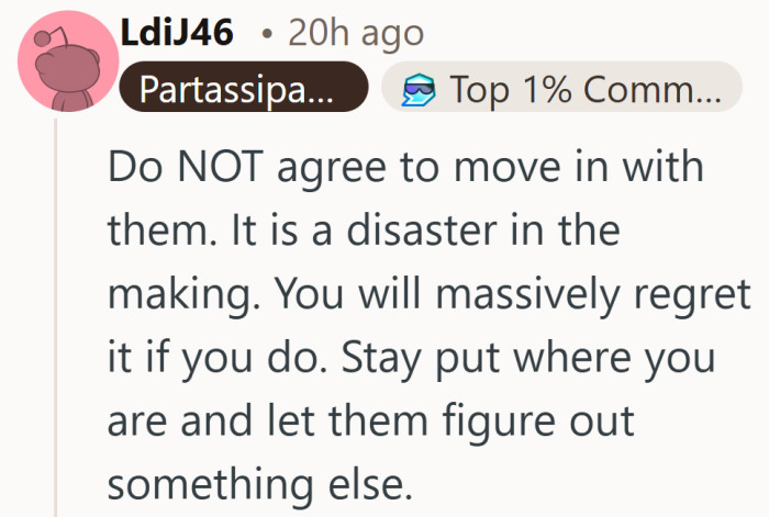 That kind of certainty usually comes from seeing this play out before. Once everyone moves in, it’s a lot harder to step back.