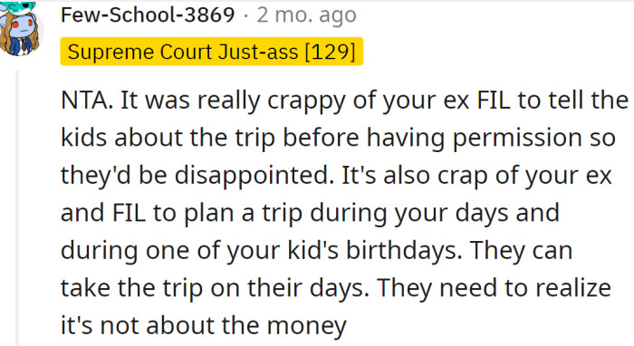 It's not about the money