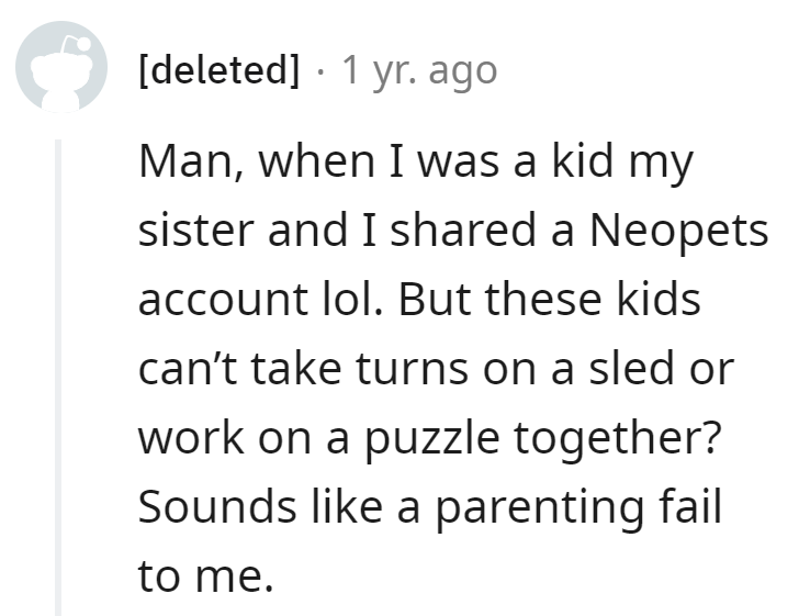 Shared a Neopets account as kids, but these days, sharing a sled seems like the real high-stakes game. #ParentingFailLevelUp