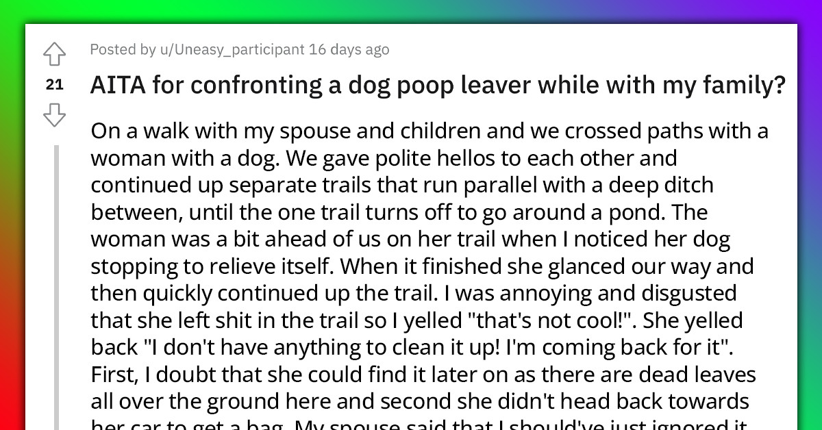 Woman Doesn't Let Poop Leaver Get Away With Her Crime Despite Her Husband's Protests