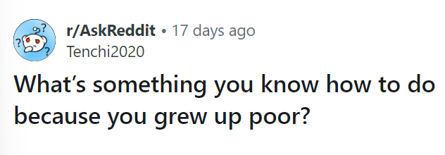 Here is how the original question was asked.