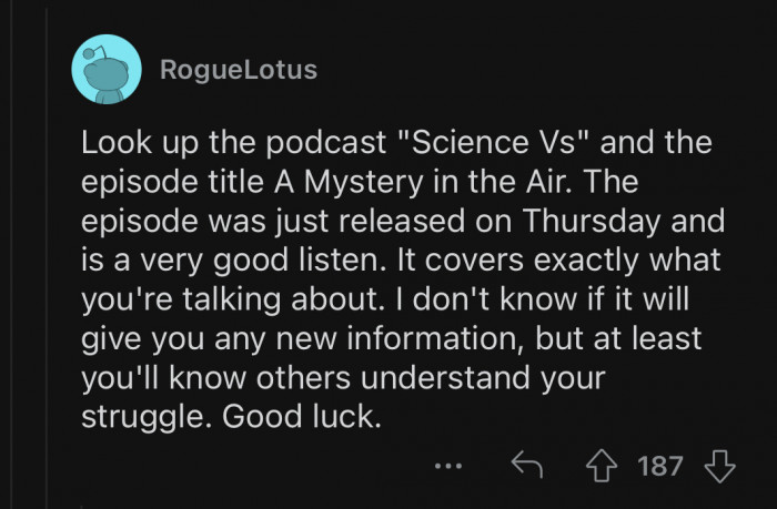 Another user replied to the previous comment and offered some tips.