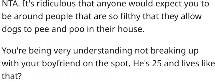 12. She tried by not breaking up with him on the spot.