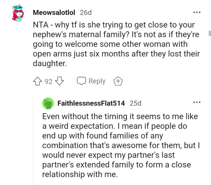 It's not as if they're welcoming another woman