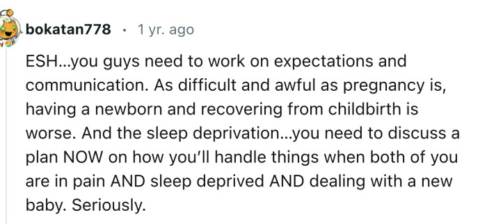 “ESH…you guys need to work on expectations and communication.”