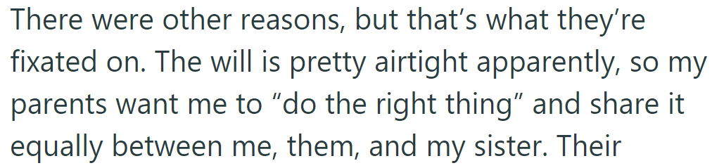 Parents fixate on reasons for estrangement. Airtight will; urge equal sharing among all.
