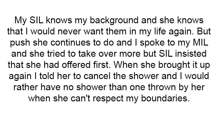 She can't respect my boundaries