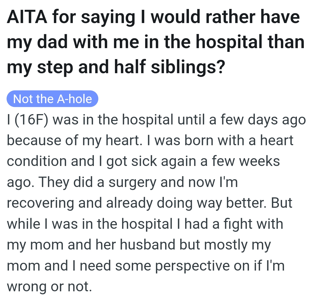 The OP kicks off her story