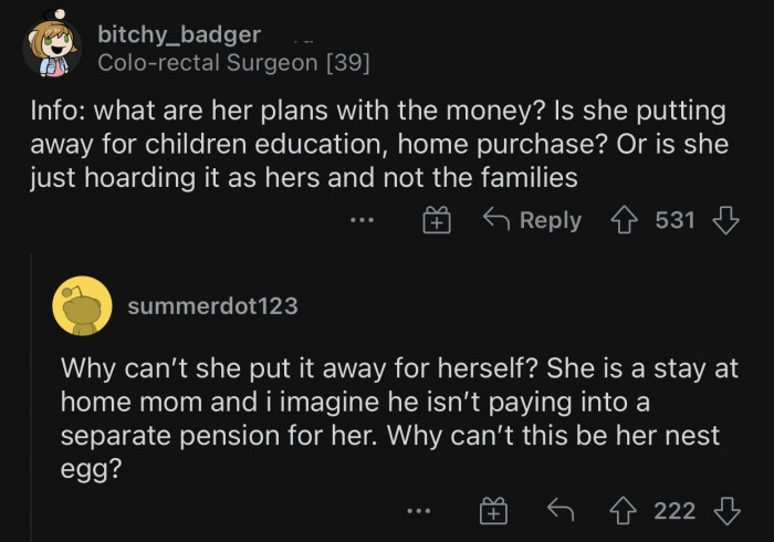 What is she planning to do with the money?