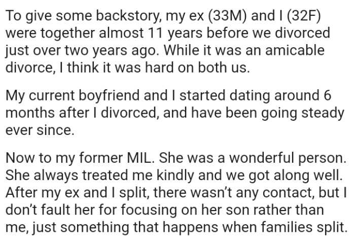 While it was an amicable divorce, the OP thinks it was hard on both of them