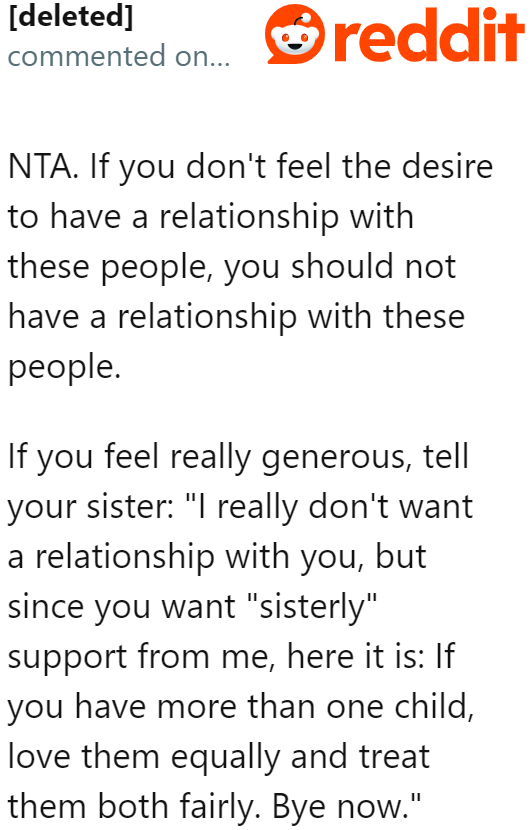 In case the OP feels generous, she can follow this advice from a Redditor.