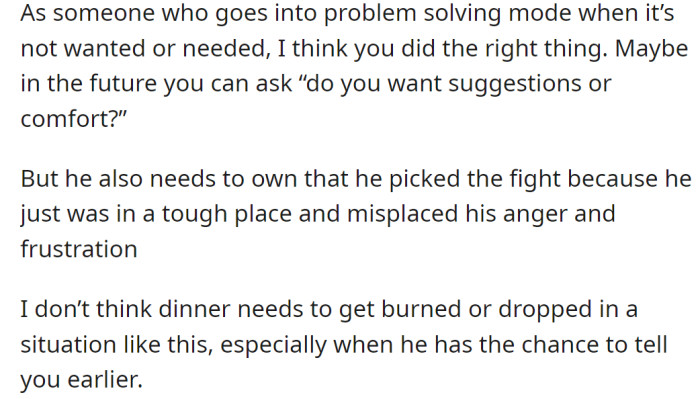 A Redditor told her, in their opinion, she did nothing wrong