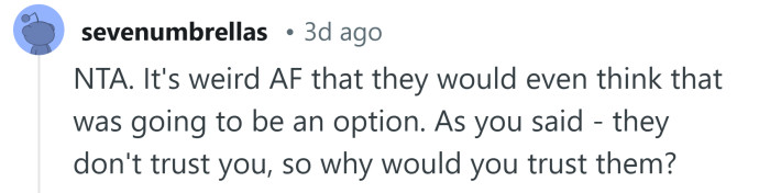 Why would you trust them?