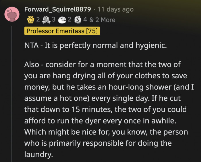 Menstruation and the underwear we use during it are all perfectly normal. OP has no reason to feel bad about either.