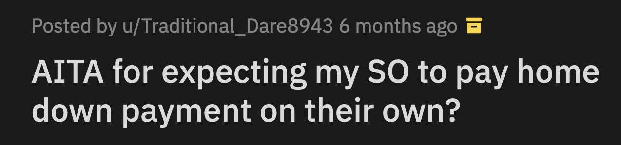 OP wasn't willing to compromise based on their post.