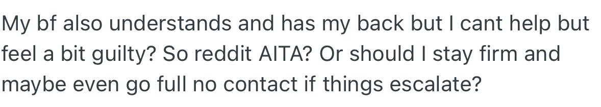 OP requested advice from the community on how to handle the situation