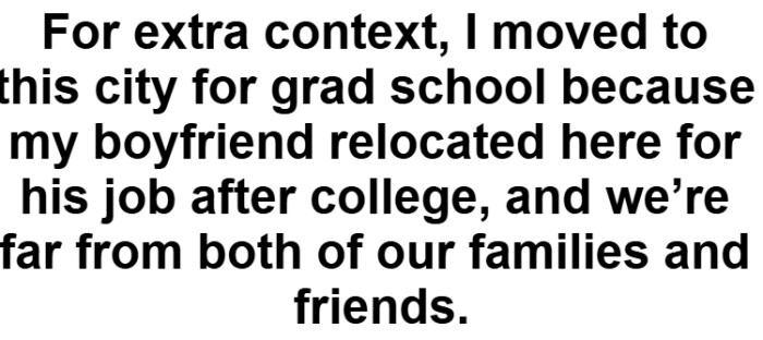 Moving here was a shared decision, and now this moment feels tied to that choice.