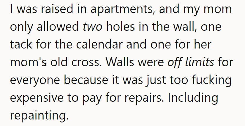 Walls are off limits.