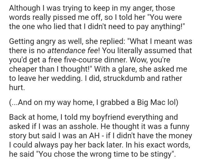 What I meant was there is no attendance fee!