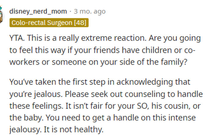 We definitely feel that it was an extreme reaction as well, and we're not sure why she's so upset about it.