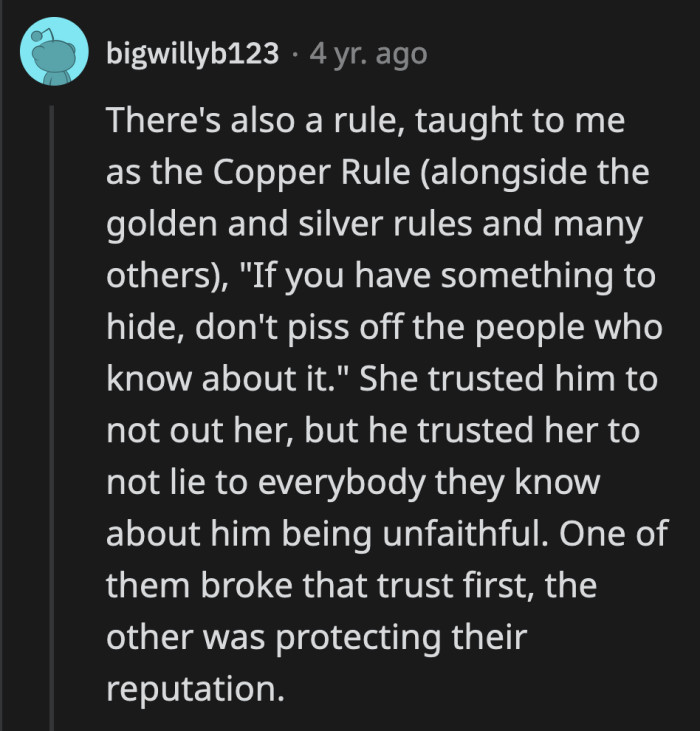 OP had to set the record straight when his ex-girlfriend lied about his loyalty and opened him up for ridicule to protect herself.