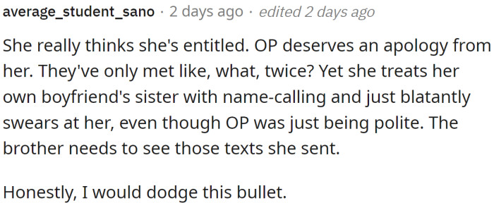 The scary thing is - she really believes she is entitled to it