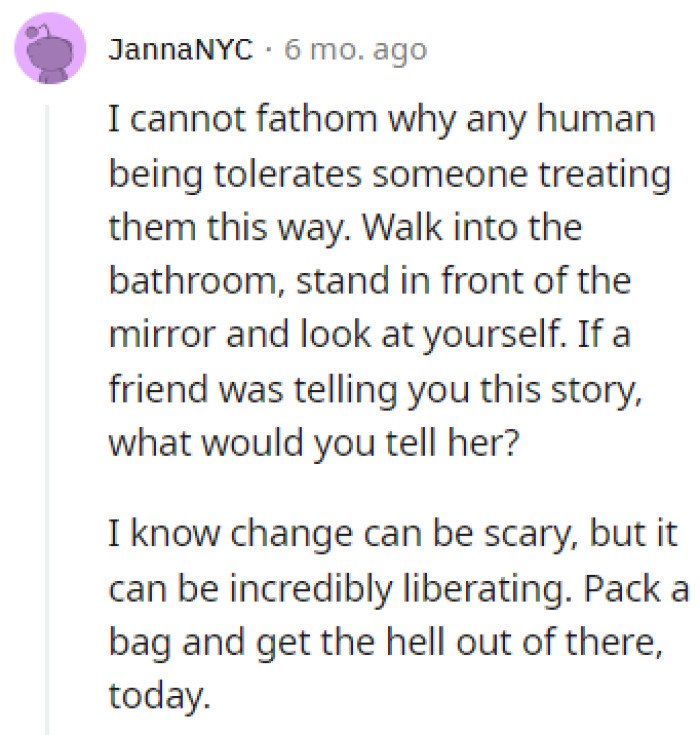 Scary, but liberating