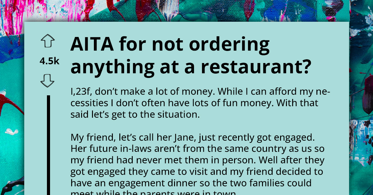 Young Woman Criticized For Drinking Only Water At Friend's Posh Engagement Dinner Due To Being Broke