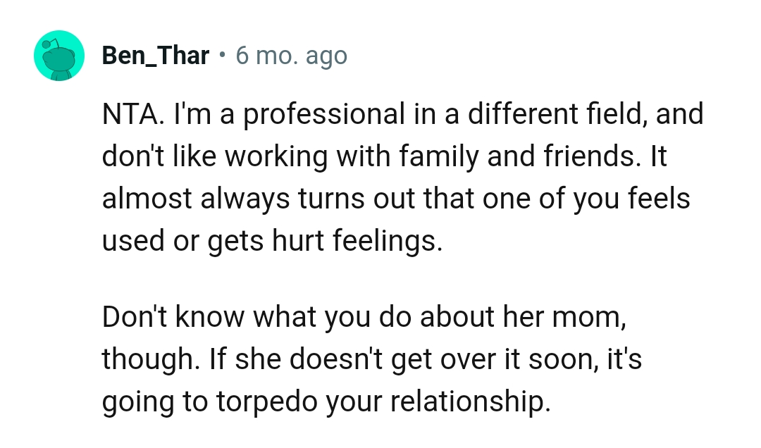 What happens if the mom doesn't get over it soon