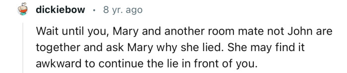 This Redditor Is Suggesting a Face-to-Face Confrontation in Front of All the Other Roommates