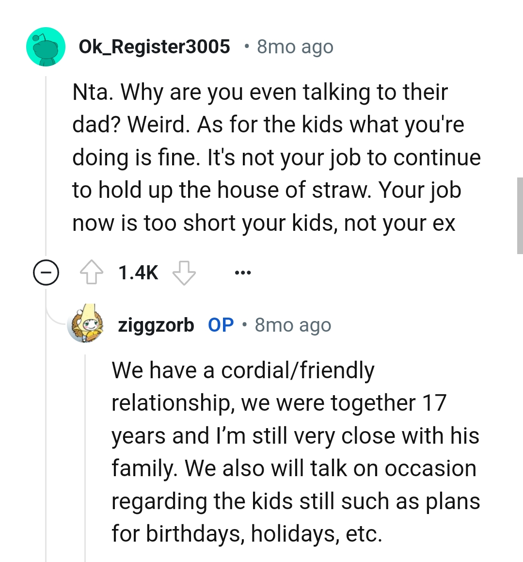 And the comments from other Redditors roll in...