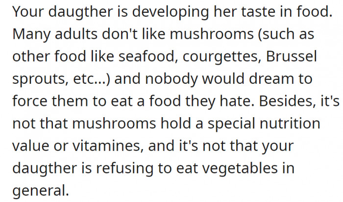 The mother-in-law was wrong