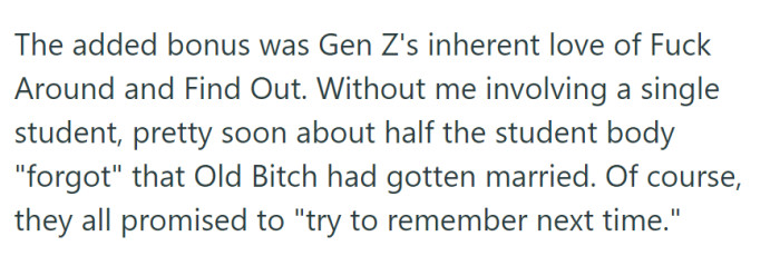 Thanks to OP's strategy and Gen Z's playful nature, many students 