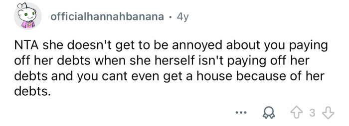 She doesn’t get to be angry about this.