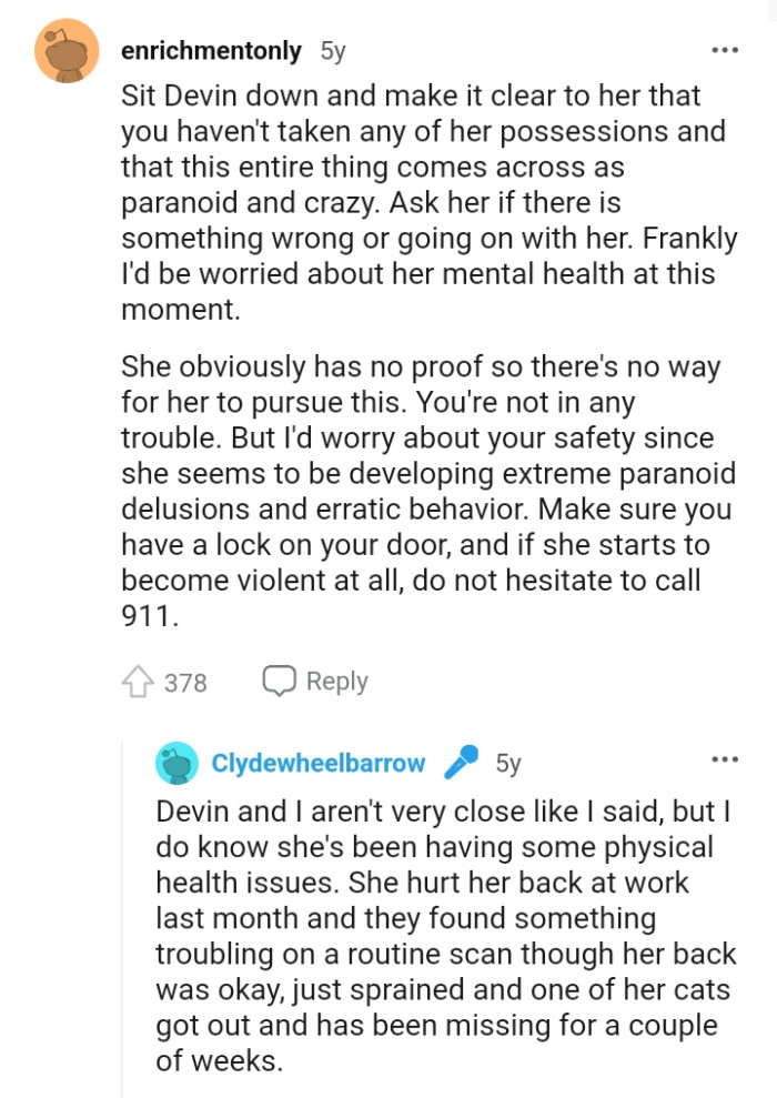 She obviously has no proof, so there's no way for her to pursue this