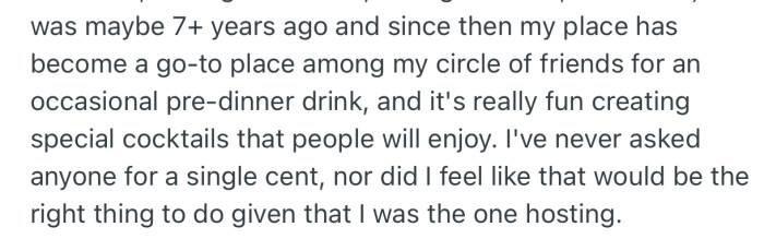 OP explained they have never asked anyone to contribute a single cent in any of their events