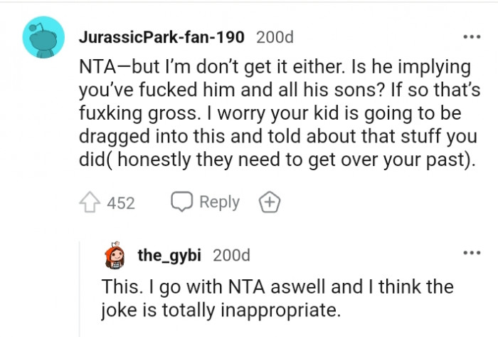 This Redditor is worried the OP's kid will be dragged