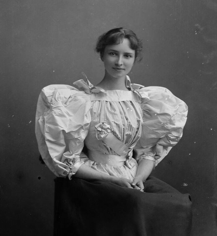 "Rachel Hoge In, Probably The Biggest Puffiest Sleeves That I Have Seen, Circa 1890s. Cm Bell Studio"