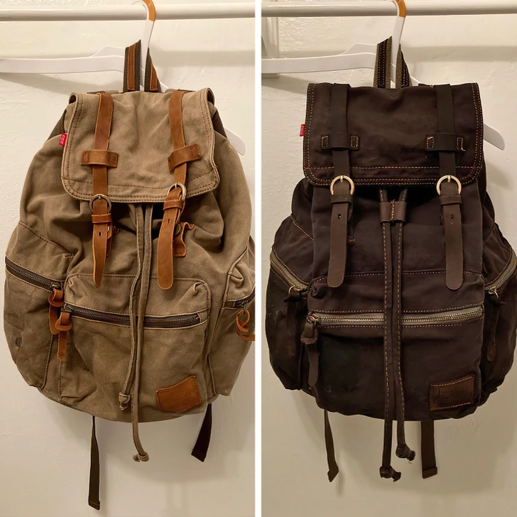 7. “Some cheap dye made my old backpack look new again.”
