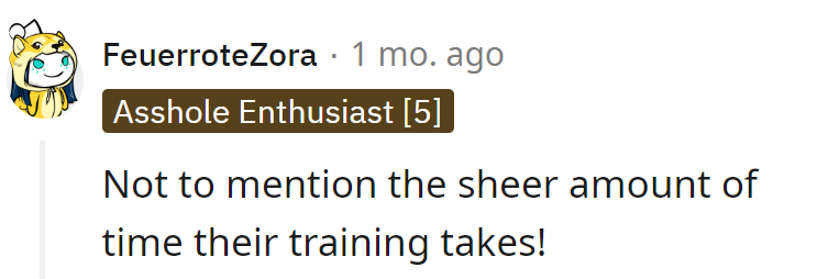Guess we learned the hard way: Guide dogs prefer lessons in obedience, not table manners!
