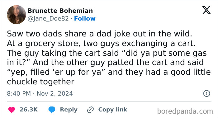 This is such a wholesome moment between two dads.