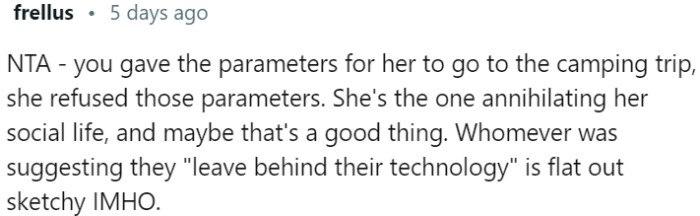 She Is Potentially Jeopardizing Her Social Life