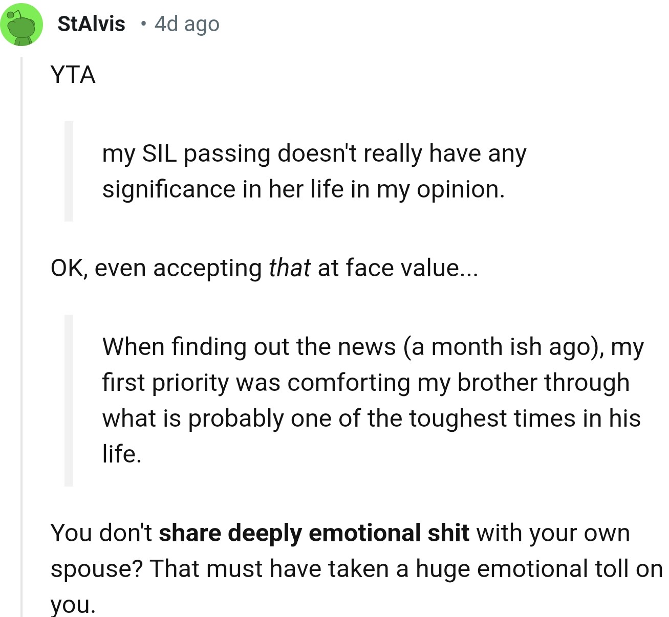 Check out some interesting comments we've gathered from the Reddit community