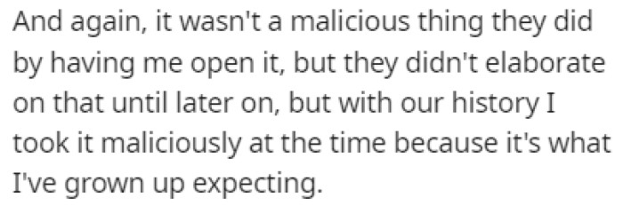 OP thought that his family was doing it on purpose