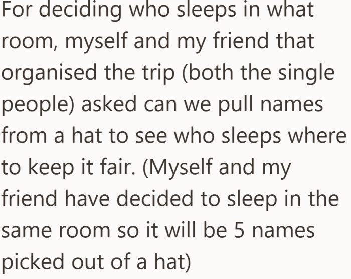 Their plan was simple: everyone gets an equal shot at the better rooms.