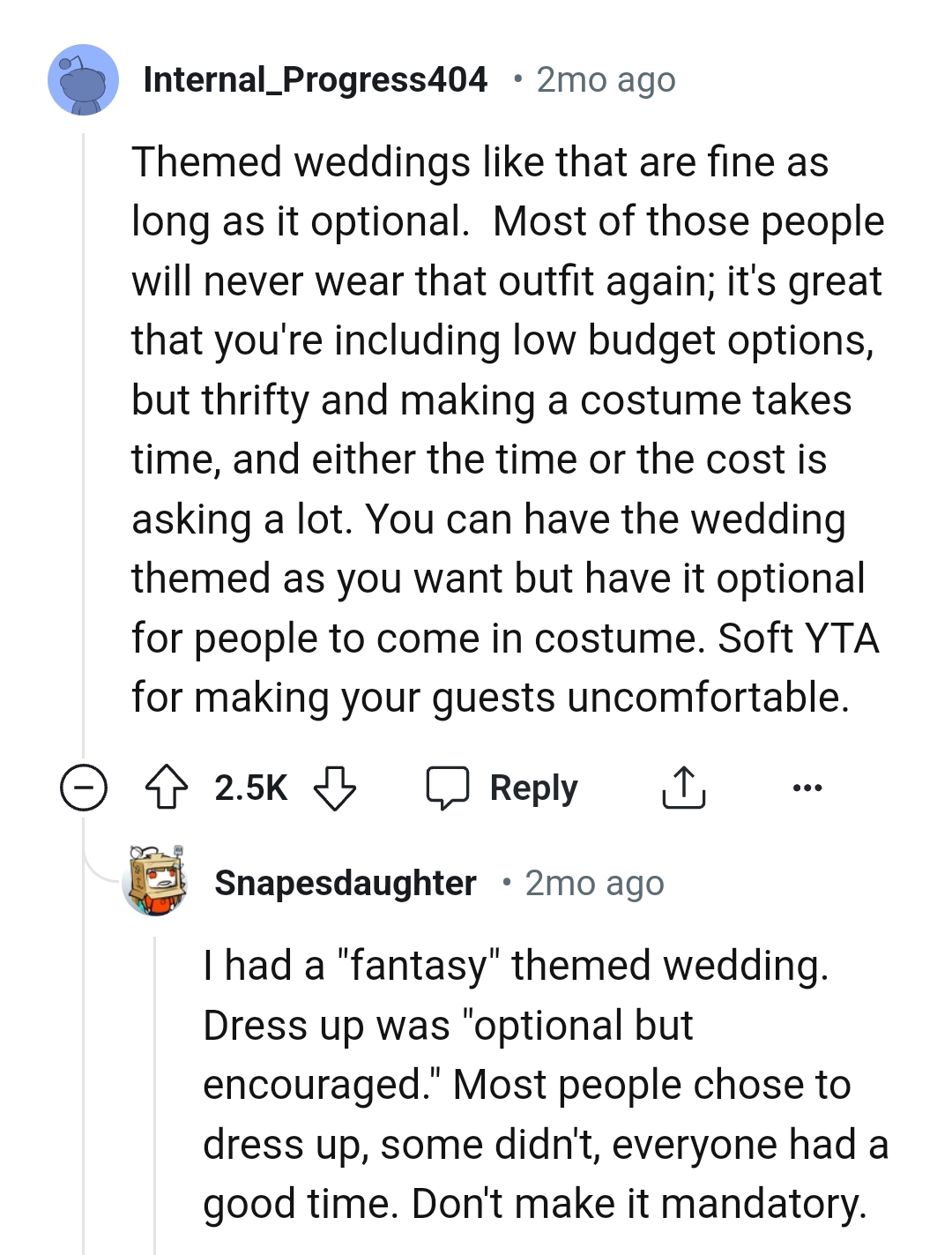 Most of those people will never wear that outfit again