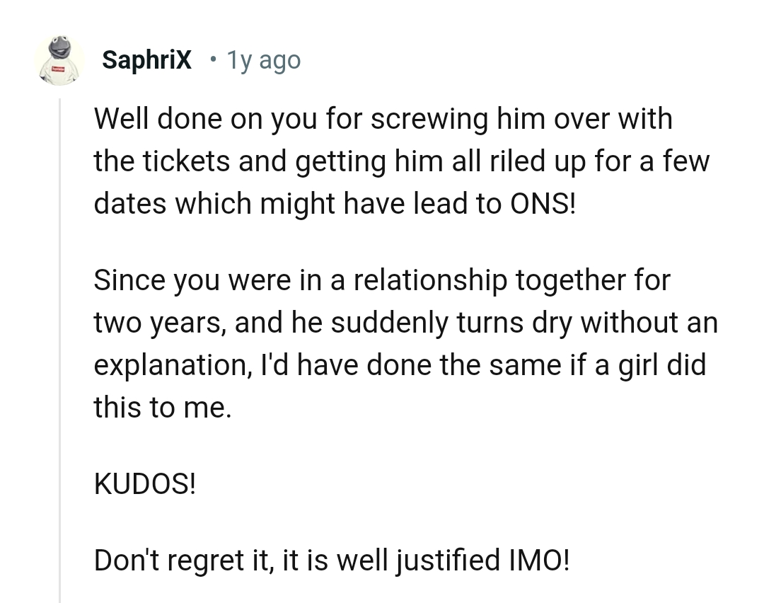 He suddenly turned dry without an explanation